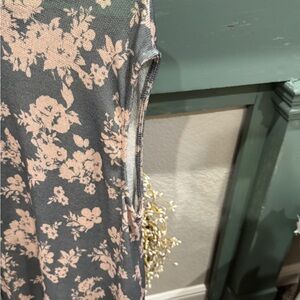 BUCKETLIST Cream and Green Jumpsuit with Elegant Floral Design